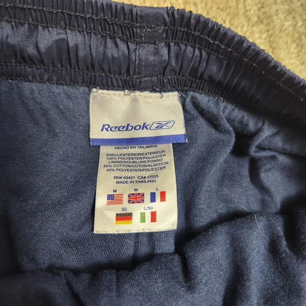 Reebok Track Pants Men M Jersey Lined Baggy Y2K Athleisure Sweatpants Academia - Picture 6 of 7